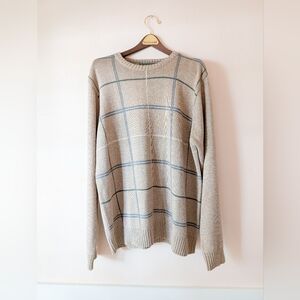 Vintage Oscar de la Renta Men's Gingham Sweater - Size XXL